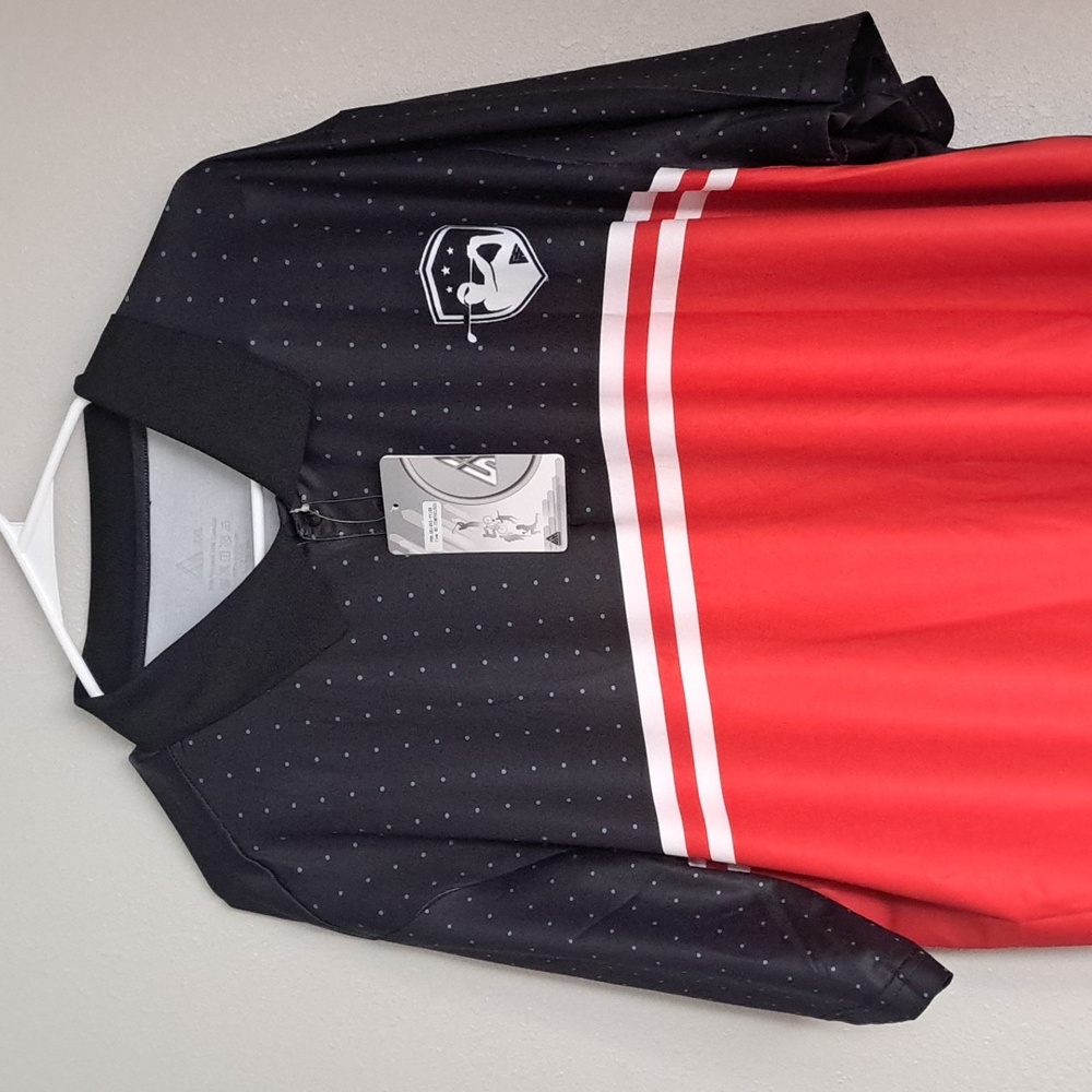 NWT Speed Your Run Polo Shirt for Men's Size 2XL Red & Black
